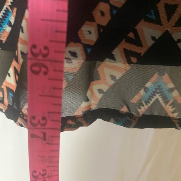 Xhilaration XXL Boho Geometric Print Spaghetti Strap Mini Dress Black Tan Blue - Picture 9 of 9